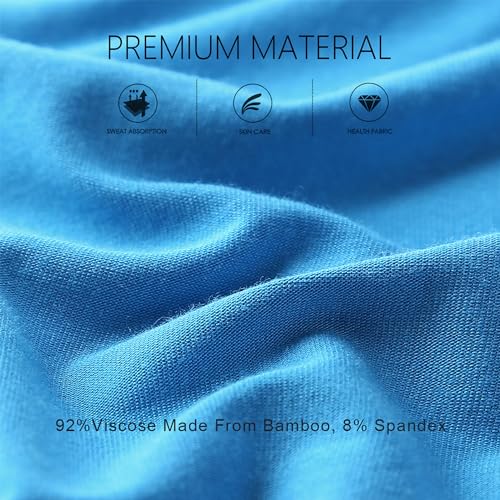 Image of BAMBOO COOL Men's Ultra Breathable Underwear,No Riding Up Boxer Briefs with ComfortFlexible Waistband,Multipack