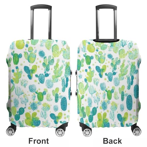 Cute Cactus Travel Luggage Cover for Suitcase 19-32 Inches Elastic Washable Baggage Protector3