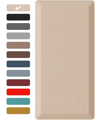 Ophanie Kitchen Mats for Floor, 3/4 Inch Thick, 20 x 60 Anti Fatigue Cushioned Mat,Kitchen Rugs,Waterproof,Comfort Ergonomic Standing Mat for Office,Home,Sink with 99+ Pairs of Anti-Slip Bottom Ridges