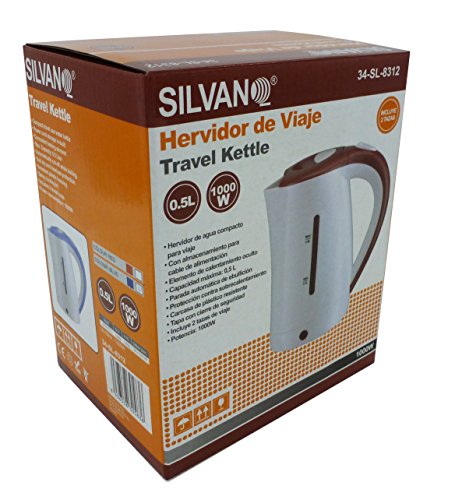 Reise-Wasserkocher, 1000 W, 0,5 l, Weiß und Blau – Bild 3