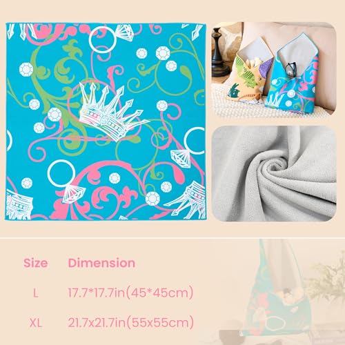 Image of Self-Adhesive Magic Cloth Portable lazy Makeup Bag Cosmetic Pouch Widely Used for Camera Lens Wrap,Protective Cover Laptop Sleeve,Folding,Washable(21.7 inch X 21.7 inchCrown)