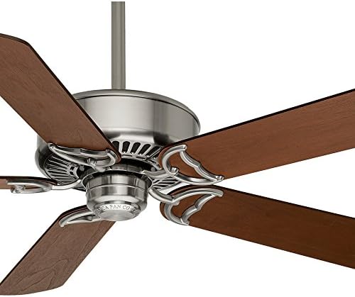 Casablanca Fan 54 inch Snow White Finish Ceiling Fan with 10 Speed Standard Analog Wall Control (Renewed) … (Brushed Nickel)