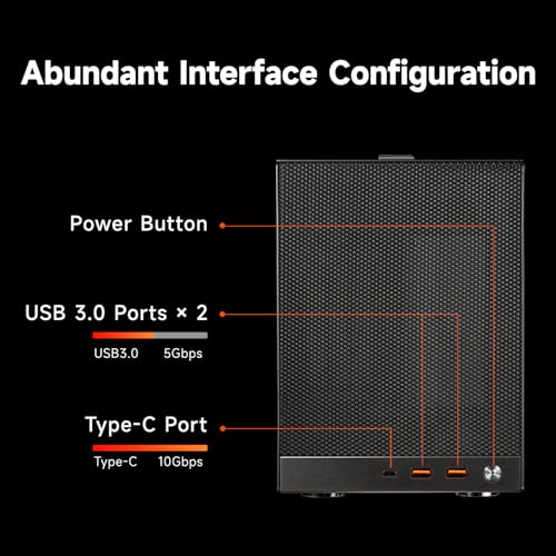 PCCOOLER CPS K101 Mini ITX PC Case, Mesh High Airflow SFF Chassis