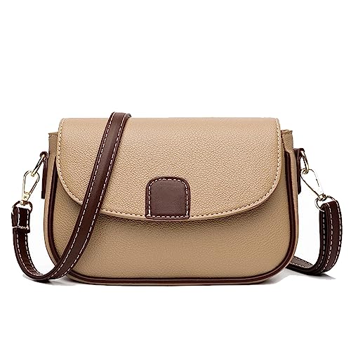 Crossbody Bag for Women Small Leather Classic Style Shoulder Bag with Detachable Strap HandBags Purses with Zipper Closure
