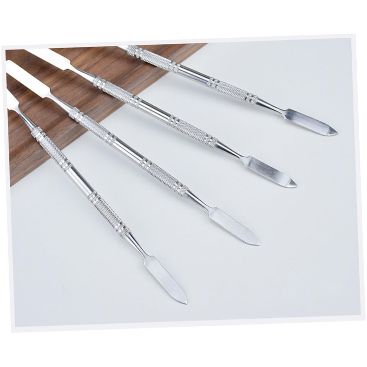 3pcs Stainless Steel Makeup Mixing Tool Silver Bar for Foundation Eye Shadow Concealer