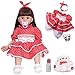 antboat 24 Pollici 60cm Bambola Reborn Femmina Silicone Morbido Vinile Bambole Reborn Originali Vita Reale Bambola Grande Bambina Capelli Lunghi Regali di Natale Reborn Baby