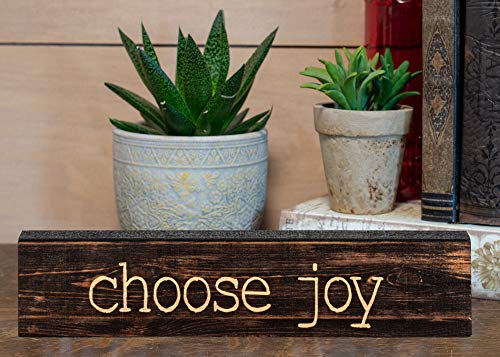 P. Graham Dunn Choose Joy Typewriter Design 2.5 X 11.75 Inch Solid Pine Wood Farmhouse Stick Sign #TOP1