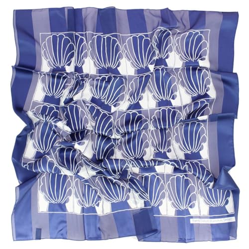 Carré 90 Dufy Saint Jacques soie bleu pour accessoiriser un style sobre et chic