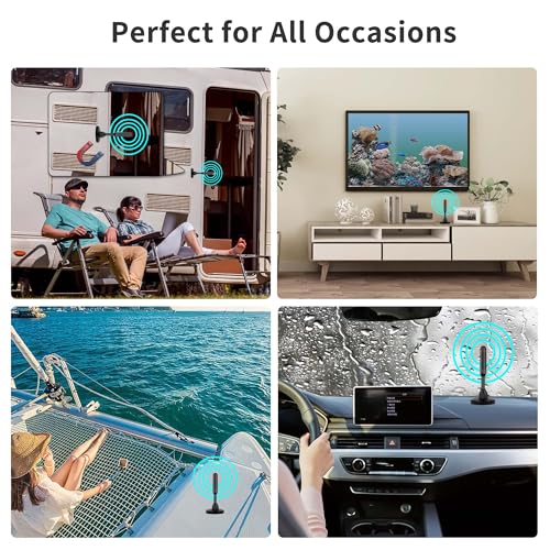 Image of TV Antenna Indoor Antenna for Smart TV with 2 Amplifier Signal Booster for Long Range Reception and All Smart TVs HD Digital Antenna for Local Channels Supports 4K 1080p(Black)