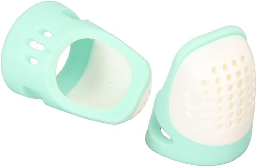 Miniatura 7 de 4 dedales de silicona para acolchado de costura en el hogar, protectores de dedos suaves con parte superior abierta, múltiples usos, protector de