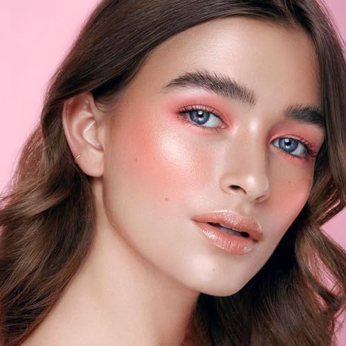 Boobeen Blush Compact for Face, Matte Shimmer Baked Cream Blush Cheeks Powder Palette Buildable Blusher Powder Makeup for a Radiant Long-Lasting Natural Glowing, with Brush - Image 7