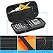 Graphing Calculator Carrying Case for TI-84 Plus CE, Fintie Hard EVA Shockproof Protective Box for TI-84 Plus/TI-83 Plus CE/Casio fx-9750GII (Black)