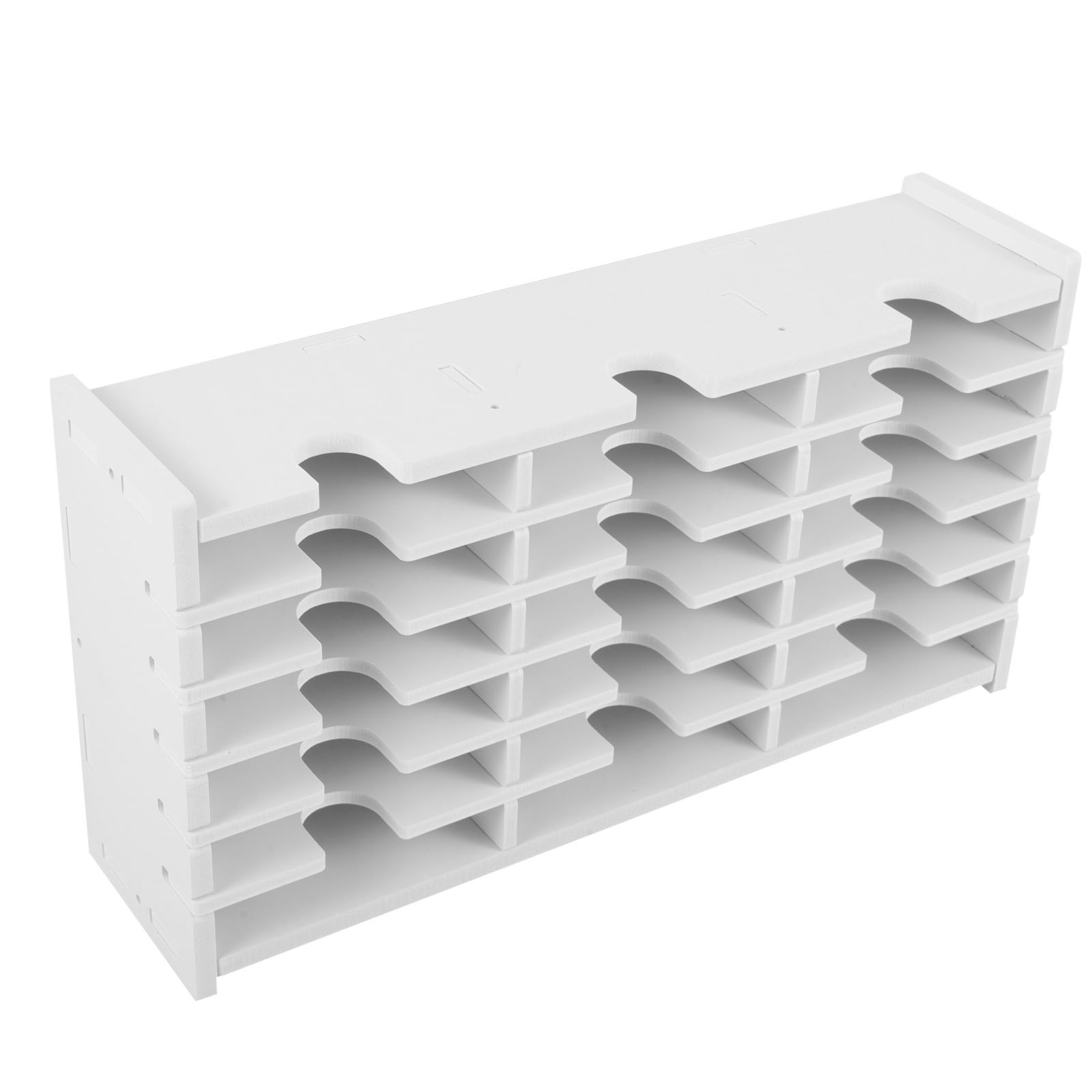 Boîte de rangement CD et DVD en bois blanc chic pour un bureau ordonné