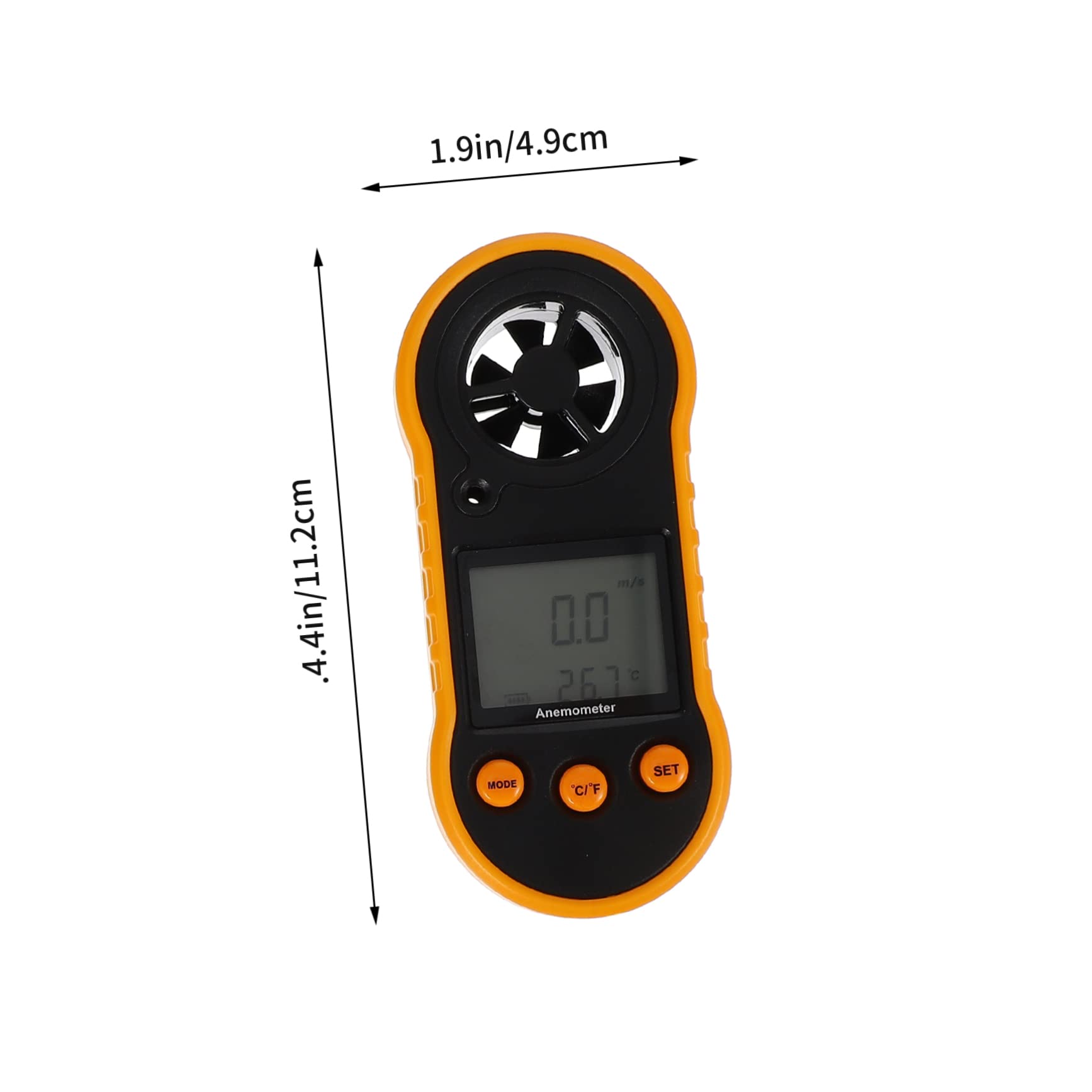 BESPORTBLE 2 Pièces Anémomètre numérique mesure de la vitesse de l'air compteur de mesure d'air anemometre portable anémomètre portable de la vitesse du vent ventilateur Plastique