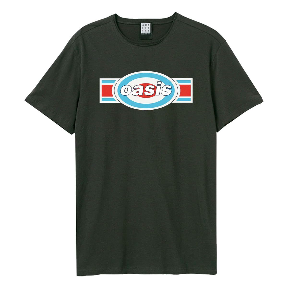 Amplified Unisex Adult Oval Stripes Oasis T-Shirt (XL) (Charcoal)