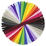 60 Pieces Nylon Coil Zippers,14 Inch Colorful Sewing Zippers Supplies for Tailor Sewing Crafts(20 As