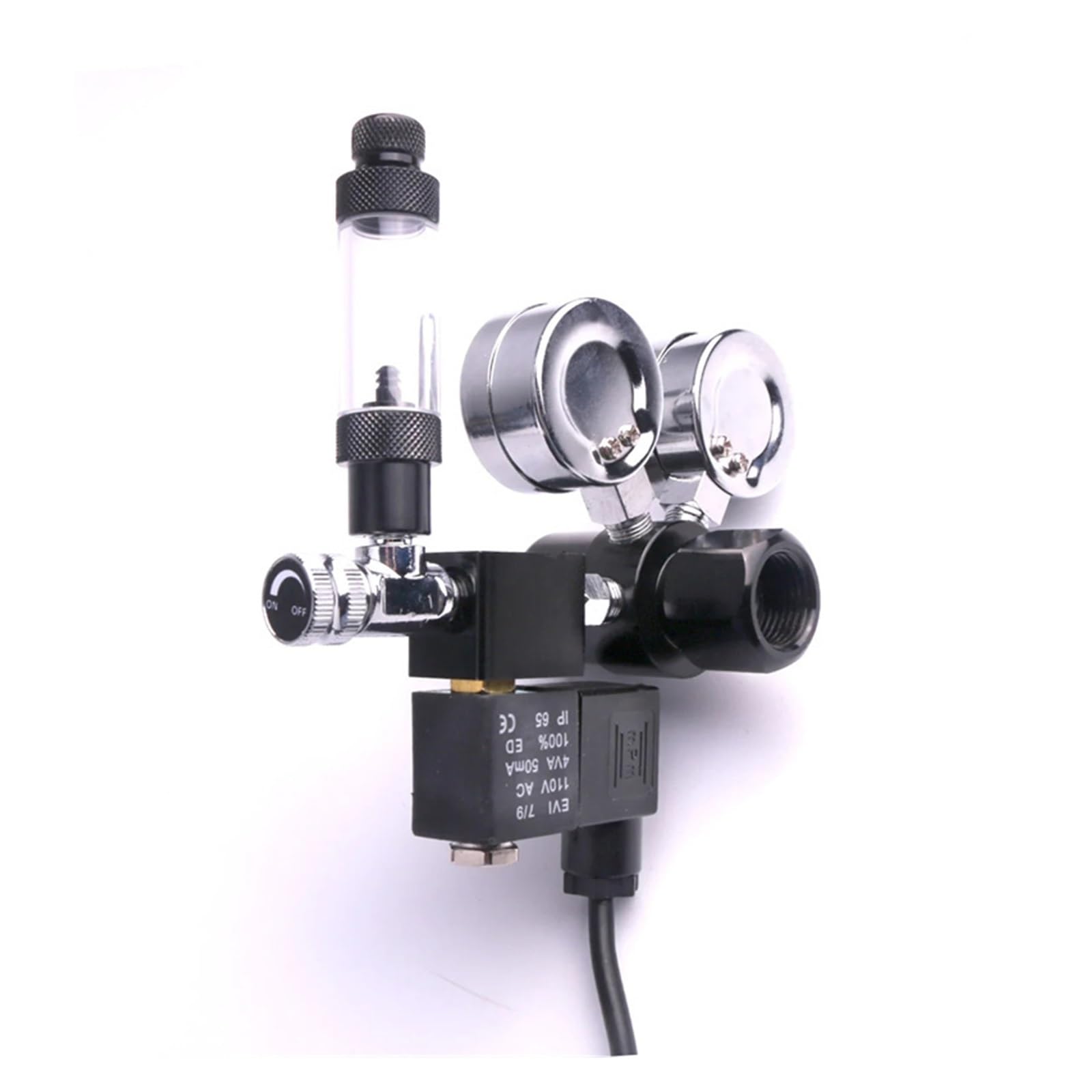 Regulador de Co2 Calibre Grande una Sola Etapa, Accesorios for Acuario, pecera, Cilindro, Tanque, Contador Burbujas, Reductor dióxido Carbono Fis(W218)