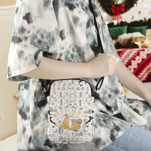 WCGXKO Italy Rome Travel Crossbody Bag Italian Theme Gift Italy Bachelorette Gift4