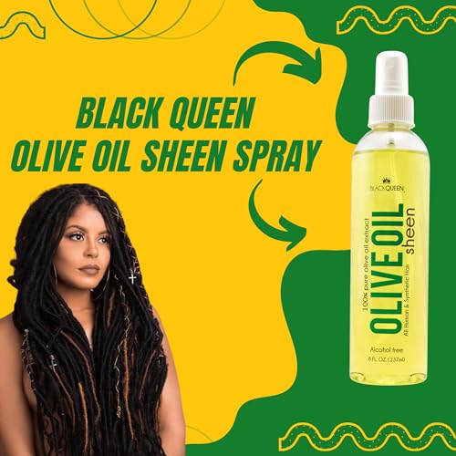 Black-Queen-Olive-Oil-Sheen-Spray-Unscented-for-Locs-Dreadlocks-Twists-Braids-Cornrows-4C-Hair-Moisturizing-Refreshing-8-oz-Made-in-the-USA-Pack-of-6
