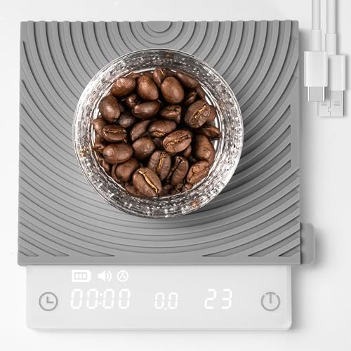 Timemore Basic Mini Coffee Scale, Slim & Lightweight Design, Three Modes | Digital Espresso Scale with Timer for Precision Brewing, White