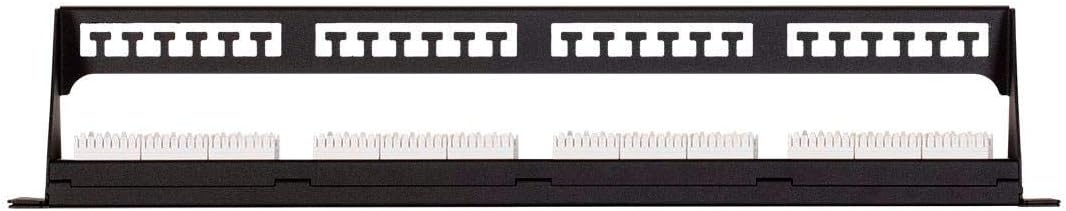 New Arrivals Monoprice Cat6 UTP 1U Patch Panel - 24 Port - 19 Inch for 19 Wide Racks, Black