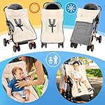 MONZANA® Baby Fußsack mit Handwärmer Reflektoren verschließbares Kopfteil 5-Punkt Gurt Kinderwagen Winter Babyschale Einschlagdecke Kuschelig Graugrün