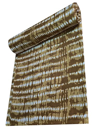 Image of 2 Meter Hand Block Indian Cotton Unstitched Jaipuri Handmade Digital Printed Fabric Material for Women Kurta /Blouse /Palazzos /Piece Material for Women's (Shibhori)