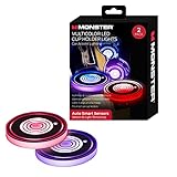 XTREME DIGITAL LIFESTYLE ACCESSORIES Monster Multicolor LED Cup Holder Lights, 2-Pack, Smart Sensors, 15 Days of Power, Two Hour Charge, Automatic Switch for Time of Day