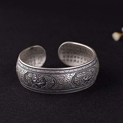 Bijoux chinois rétro pour femmes style éolien national bague quatre bêtes convexes mates