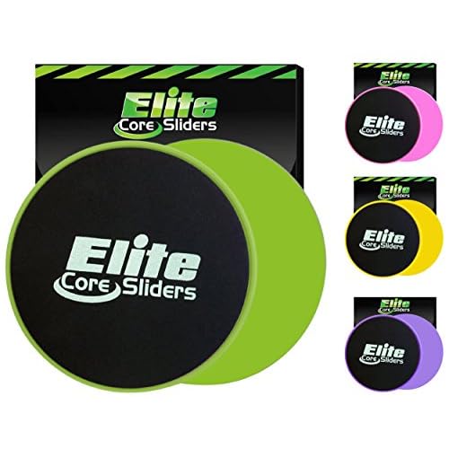 Elite Sportz Core Sliders for Working Out – Pack of 2 Compact, Dual Sided Gliding Discs for Full Body Workout on Carpet or Hardwood Floor – Fitness & Home Exercise Equipment – Small Gift for Athletes