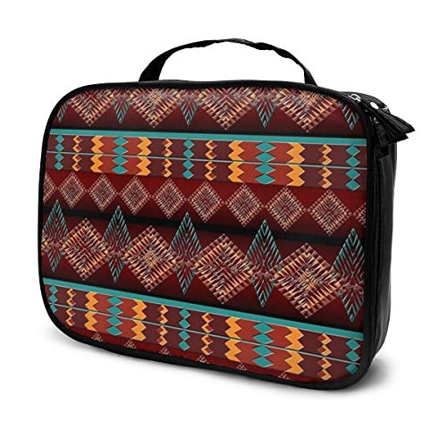 Preisvergleich Produktbild Kosmetiktasche, ethnischer Stil, Muster, Aufbewahrungstasche, tragbar, multifunktional, geeignet für Sport, Fitnessstudio, Yoga, Strand, Baden