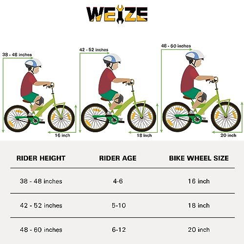Weize Kids Bike,16 20 Inch Children Bicycle For Boys Girls Ages 4-12 Years Old thumb #3