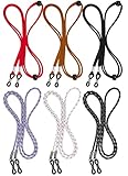 BILIONE Glasses Strap, 6Pcs Glasses Chain, Universal Eyeglass Chain Lanyard Non-Slip Glasses String Spectacle Cord, Adjustable Glasses Chain for Women Men