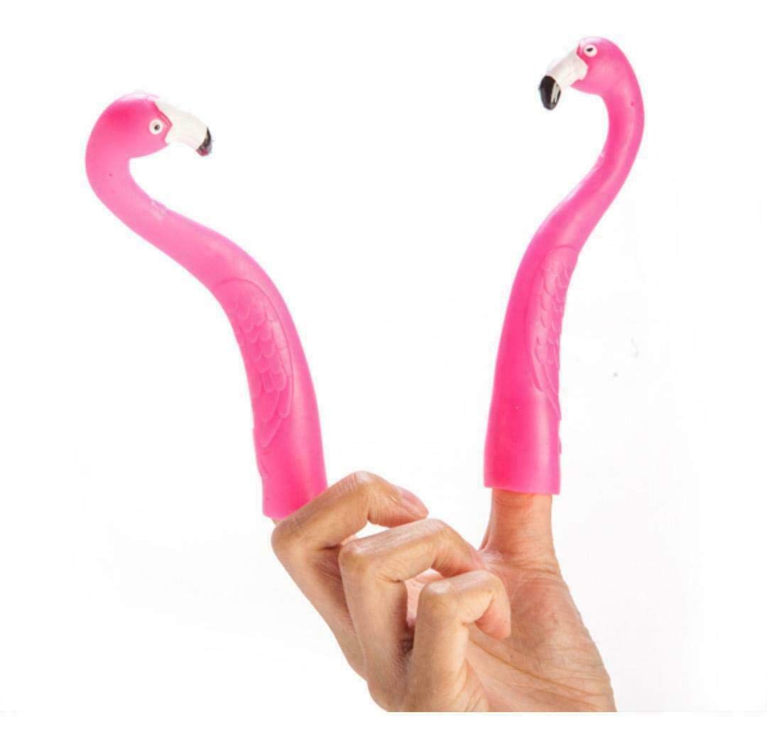 flamingo hand puppet