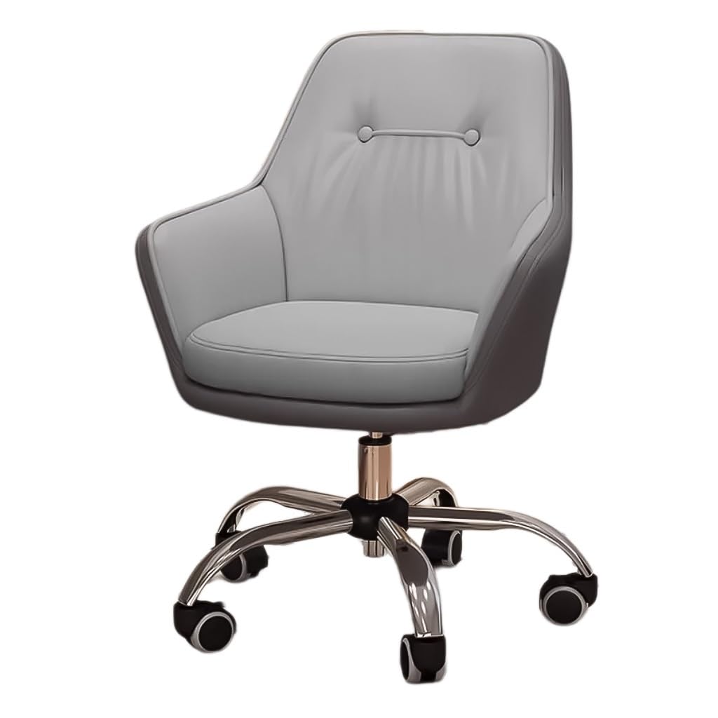 Chaise de bureau moderne en cuir rembourré et finitions design pour intérieur raffiné