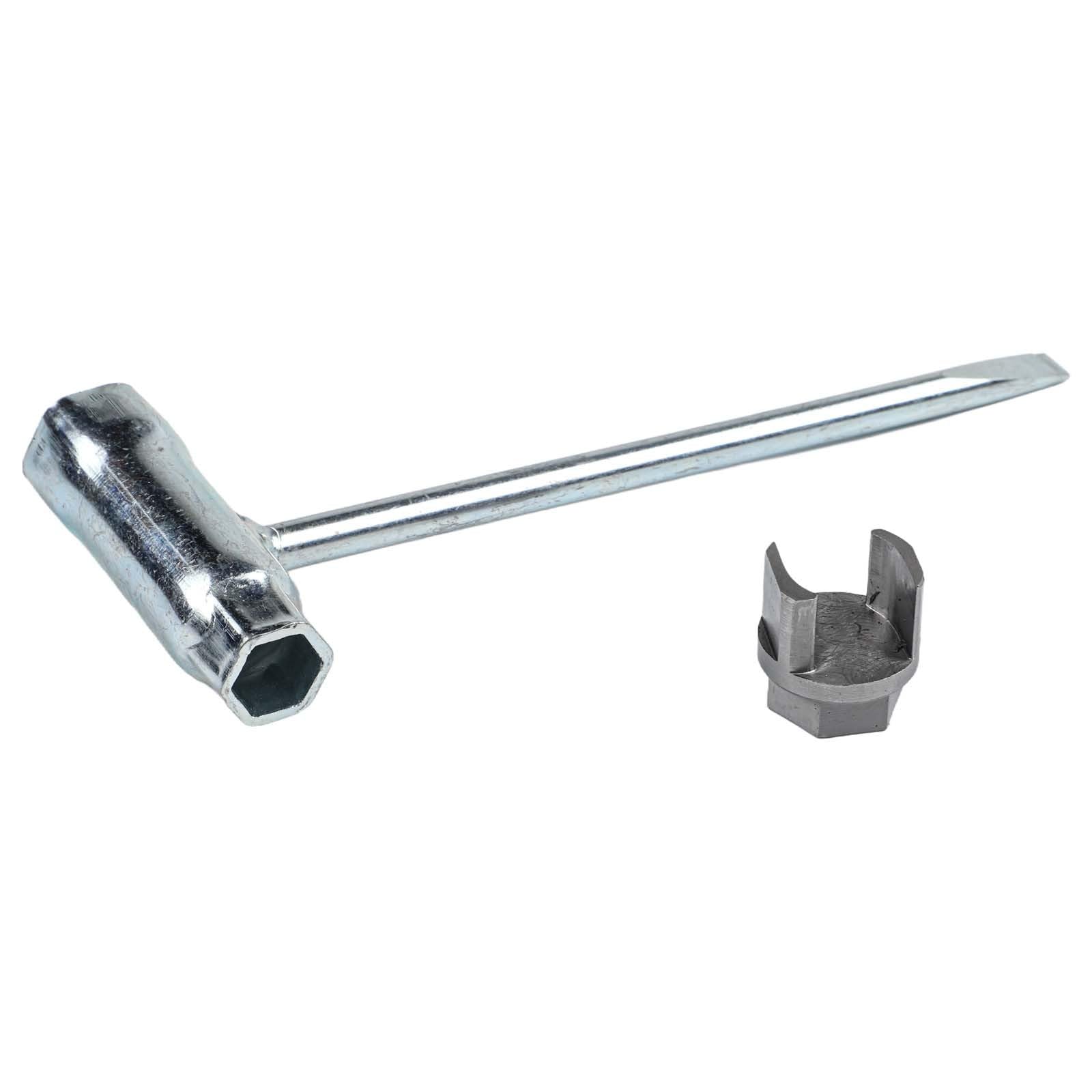 Metall Kupplungsausbau Werkzeug Set für Husqvarna Kettensägen HUS340/345/350/353/445/450/455 - 3-teiliges Schwungrad & Kolbenstopper-Kit, Schwerlaststahl
