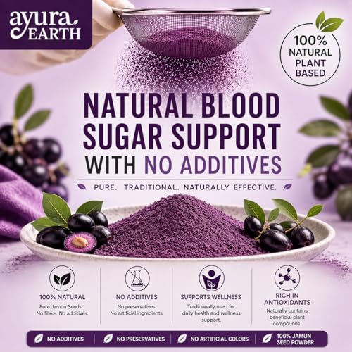 Image of Jamun Seed Powder for Diabetes (250g) | 100% Pure Kala Jamun Guthli | Java Plum Seed Powder | Neredu /Naval Kottai Powder (250g)