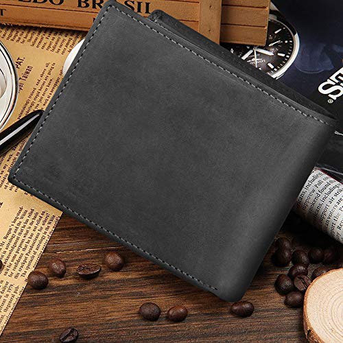 Image of WildHorn Grey Leather Wallet for Men I Ultra Strong Stitching I 6 Card Slots I 2 Currency & 2 Secret Compartments I 1 Coin Pocket