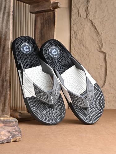 Image of DOCTOR HEALTH SUPER SOFT Men's & Boys Anti-Skid Flip Flops with Acupressure Massage Footbed | Lightweight | Soft | Doctor-Recommended Slipper for Pain Relief | All Day Wear Acupressure Doctor Slipper