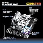 ASRock Z790 Pro RS WiFi LGA1700 ATX Motherboard, Supports 14th/13th/12th Gen Intel Core Processors, DDR5 7200+ (OC), PCIe 5.0, 2.5G LAN, WiFi 6E, 14+1+1 Power Phase, 4X M.2 Slots - Image 5