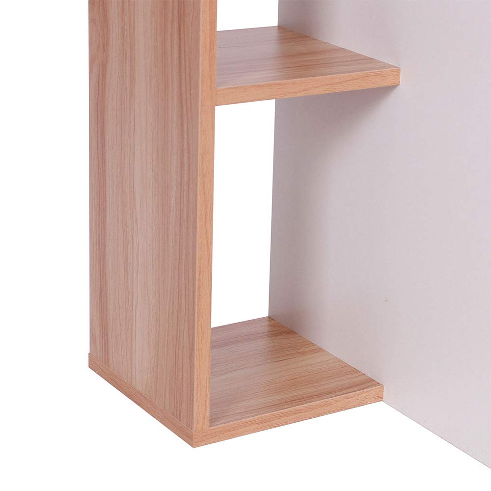 BAKAJI Scrivania con Libreria 4 Ripiani Tavolo da Lavoro Porta Pc Computer Struttura e Piano in Legno MDF Arredamento Casa Ufficio Cameretta Dimensioni 110 x 90 x 40 cm (Noce)