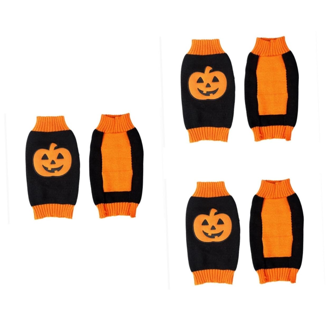 Kisangel 3 Pièces Pull pour Chien Citrouille pour Animaux de Compagnie vêtements d'halloween décor d'halloween déguisements Chandails décoration Pull-Over Robes Marrant décorer