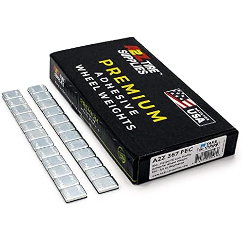 A2Z TIRE SUPPLIES 360 pcs Zinc Plated FE Low Profile Adhesive Wheel Weight 1/4oz Segments 30 Strips 6 Lbs for Car, SUV, Truck Specially Made for US Market Cover