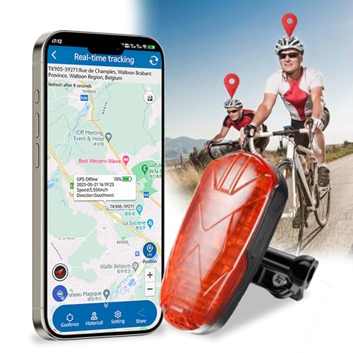 Localizador GPS Moto,GPS Tracker Bicicletas 1800mAh Impermeable SOS Rastreador Overspeed...