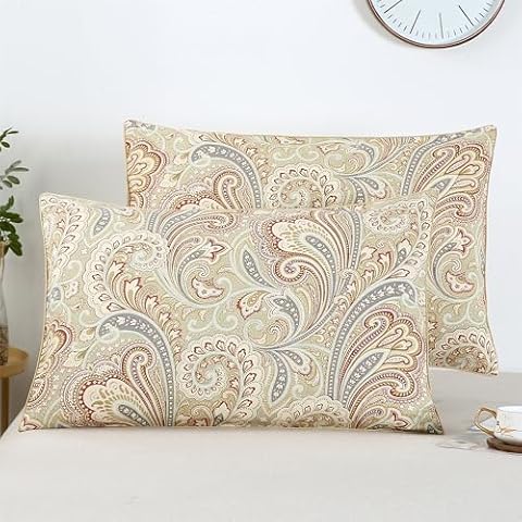 RYNGHIPY Floral Cotton Pillow Covers Set Cover