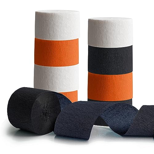 Voorpleasy Black Orange White Halloween Party Decoration Crepe Paper Streamers,Halloween Theme Birthday Party Surprise Voorpleasy thumb #2