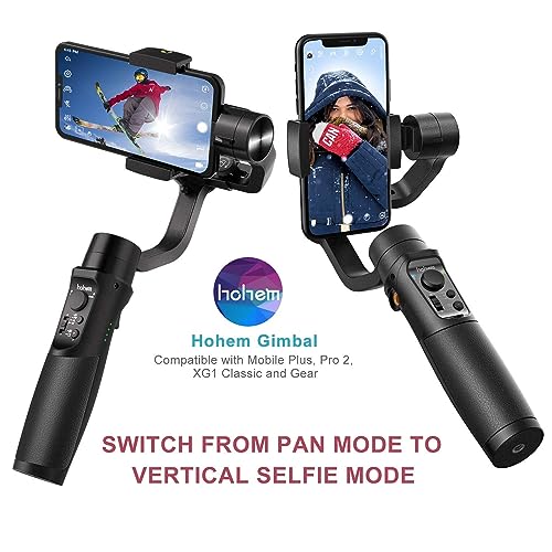 Image of hohem iSteady Mobile Plus 3 Axis Handheld Gimbal Stabilizer for iPhones, Android Phones Featuring Video Stabilizer with Inspection Mode, Sport Mode, Face Object Tracking, Motion Time-Lapse, Black