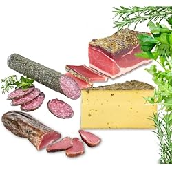 Juego de 4 productos tiroleses y jamón con hierbas aromáticas