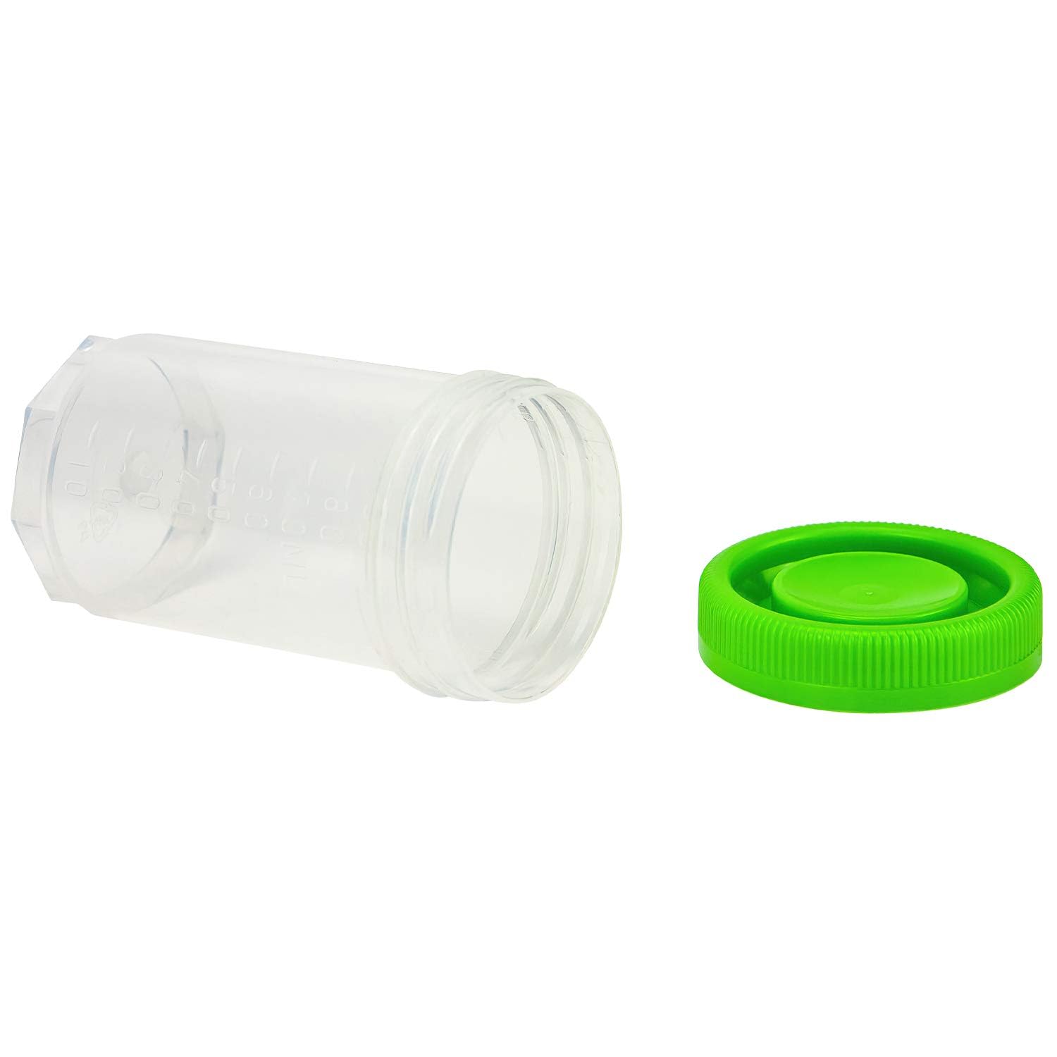 Caplugs Evergreen 240-5614-030 Specimen Containers SLSC Series, 120mL/4oz, 60.7mm (D) x 73mm (H), Polypropylene with Natural Cap, Leak Resistant Closure, Storage, Labware, (Pack of 100)