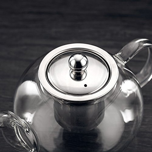 Cosy-Yc Glass Teapot With Infuser,Tea Kettle For Stovetop, Tea Pot With Stainless Steel Lid(1000ml/35oz) - Thumbnail 2